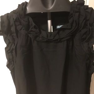 Ruffled Top Black Dress